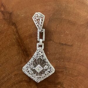 Antique Camphor Glass Pendant